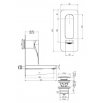Carlo Frattini Quad Bateria umywalkowa ścienna Chrom F3741VX5CR.WS