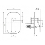 Carlo Frattini Quad Bateria wannowo-natryskowa podtynkowa z 2 przełącznikami wyjść Chrom F3729X2CR