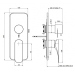 Carlo Frattini Quad Bateria wannowo-natryskowa podtynkowa z przełącznikiem 2/3 wylotów Chrom F3729X6CR