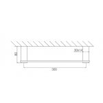 Carlo Frattini Quadra Wieszak na ręcznik 30 cm Chrom F6020/30CR
