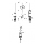 Carlo Frattini Serie 22 Bateria wannowa 3-otworowa Chrom F3844/1CR
