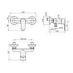 Carlo Frattini Serie 22 Bateria natryskowa bez zestawu natryskowego Chrom F3835/1CR