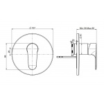 Carlo Frattini Serie 22 Bateria wannowo-natryskowa jednouchwytowa podtynkowa Chrom F3839X1CR