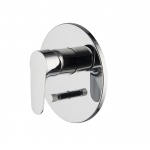 Carlo Frattini Serie 22 Bateria wannowo-natryskowa jednouchwytowa podtynkowa z 2 przełącznikami wyjść Chrom F3839X2CR