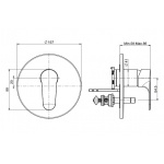 Carlo Frattini Serie 22 Bateria wannowo-natryskowa jednouchwytowa podtynkowa z 2 przełącznikami wyjść Chrom F3839X2CR
