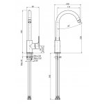 Carlo Frattini Serie 22 Bateria kuchenna z obrotową wylewką Chrom F3837/3CR