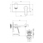 Carlo Frattini Serie 4 Bateria umywalkowa podtynkowa z korkiem Chrom F3760X5CR