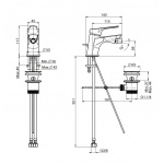 Carlo Frattini Serie 4 Bateria bidetowa jednouchwytowa z korkiem Chrom F3762CR