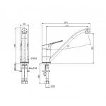 Carlo Frattini Serie 4 Bateria kuchenna z obrotową wylewką Chrom F3767CR