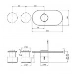 Carlo Frattini So Bateria natryskowa termostatyczna podtynkowa z 2-zaworami Chrom F3183X2CR