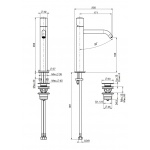 Carlo Frattini So Bateria umywalkowa jednouchwytowa wysoka Chrom F3181/HCR