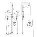 Carlo Frattini So Bateria umywalkowa 3-otworowa Chrom F3191BCR