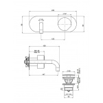 Carlo Frattini So Bateria umywalkowa ścienna Chrom F3171X5CR