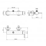 Carlo Frattini Spillo Steel Bateria natryskowa ścienna Stal nierdzewna F3075INOX