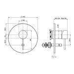 Carlo Frattini Spillo Steel Bateria jednouchwytowa wannowo-natryskowa podtynkowa 2 przełącznikami wyjść Stal nierdzewna F3079X2INOX