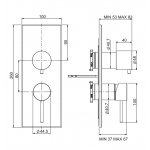 Carlo Frattini Spillo Steel Bateria wannowo-natryskowa podtynkowa przełącznikiem 2/3 wyjść Stal nierdzewna F3079X6INOX