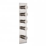 Carlo Frattini Spillo Steel Bateria podtynkowa termostatyczna z 4 zaworami wyjścia Stal nierdzewna F3089X4INOX