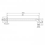 Carlo Frattini Spillo Steel Ramie ścienne do deszczownicy Stal nierdzewna F2945INOX