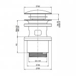 Carlo Frattini Spillo Steel Korek umywalkowy klik-klak Stal nierdzewna F2955INOX