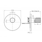Carlo Frattini Spillo Tech Bateria natryskowo-wannowa jednouchwytowa podtynkowa Chrom F3039X1VCR