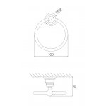 Carlo Frattini Victory Uchwyt na ręcznik ścienny Chrom F6062/1CR