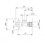 Carlo Frattini Zawór kątowy Chrom F207CR