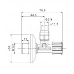 Carlo Frattini Zawór z nakrętką Chrom F205/1CR1/2