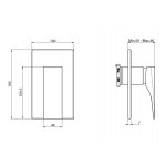 Carlo Frattini Zeta Bateria wannowo-natryskowa jednouchwytowa podtynkowa Chrom F3969X1CR