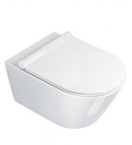 Catalano Zero Miska WC wisząca Newflush 55x35 cm z deską wolnoopadającą slim biała 1VS55NR00