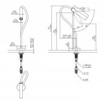 CEA Asta Wylewka jednootworowa wyjmowana i regulowana H37 cm Satin Stainless Steel AST18WS