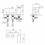 CEA BAR Bateria umywalkowa 3-otworowa Satin Stainless Steel BAR29S