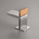 CEA Bar Bateria umywalkowa jednootworowa Satin Stainless Steel+Burma Teak BAR31TS