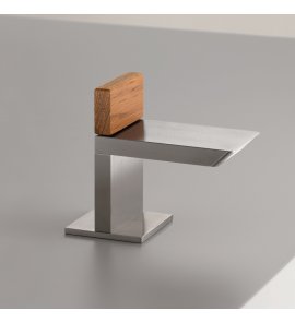 CEA Bar Zawór na zimną lub ciepłą wodę jednootworowy Satin Stainless Steel+Burma Teak BAR61TS