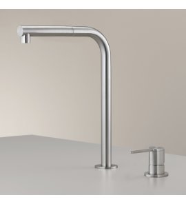 CEA Innovo Bateria kuchenna 2-otworowa z obrotową i wyciąganą wylewką Satin Stainless Steel INV84S