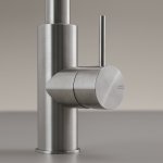 CEA Milo360 Bateria kuchenna jednootworowa z obrotową i wyciąganą wylewką Satin Stainless Steel MIL201S