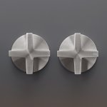CEA Cross Zawór odcinający (para) ścienny mieszający element zewnętrzny Satin Stainless Steel CRX37S
