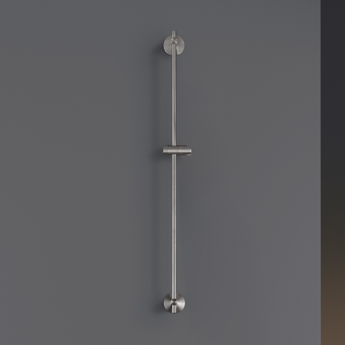 CEA Drążek prysznicowy z stożkowym uchwytem do słuchawki prysznicowej Satin Stainless Steel FRE73S