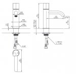 CEA Duet Bateria umywalkowa jednootworowa Satin Stainless Steel DET04S
