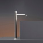 CEA Duet Bateria umywalkowa jednootworowa do umywalki nablatowej Satin Stainless Steel DET07S