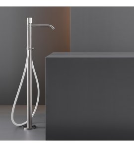 CEA Duet Bateria wannowa wolnostojąca ze słuchawką i wężem element zewnętrzny Satin Stainless Steel DET36WS