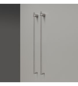 CEA Equilibrio Grzejnik elektryczny do ręczników 106 cm 2 element ścienny element zewnętrzny Satin Stainless Steel EQB22S