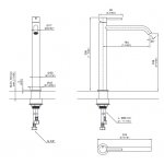 CEA Gastone Bateria umywalkowa jednootworowa H30,5 cm Satin Stainless Steel GAS03WS