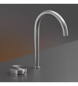 CEA Giotto Bateria umywalkowa 2-otworowa z mieszaczem progresywnym Satin Stainless Steel GIO21S
