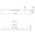 CEA Ziqq Wieszak na ręcznik ścienny 85 cm Satin Stainless Steel ZIQ62S