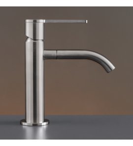 CEA Innovo Bateria umywalkowa jednootworowa z obrotową wylewką H15,5 cm Satin Stainless Steel INV01S