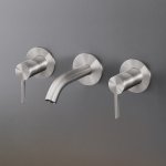 CEA Innovo Bateria umywalkowa ścienna z wylewką 12,5 cm element zewnętrzny Satin Stainless Steel INV30S