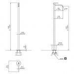 CEA Lutezia Plus Bateria umywalkowa wolnostojąca element zewnętrzny Satin Stainless Steel LTZ20S