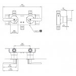 CEA Lutezia Zawór odcinający (para) ścienny mieszający element zewnętrzny Satin Stainless Steel LTZ72S