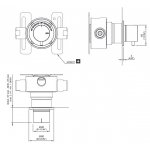 CEA Milo360 Mieszacz termostatyczny ścienny element zewnętrzny Satin Stainless Steel TRM15S