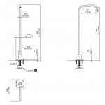 CEA Milo360 Wylewka wannowa wolnostojąca element zewnętrzny Satin Stainless Steel MIL139S